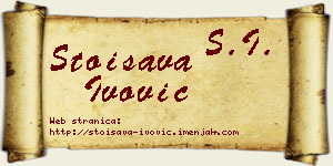 Stoisava Ivović vizit kartica